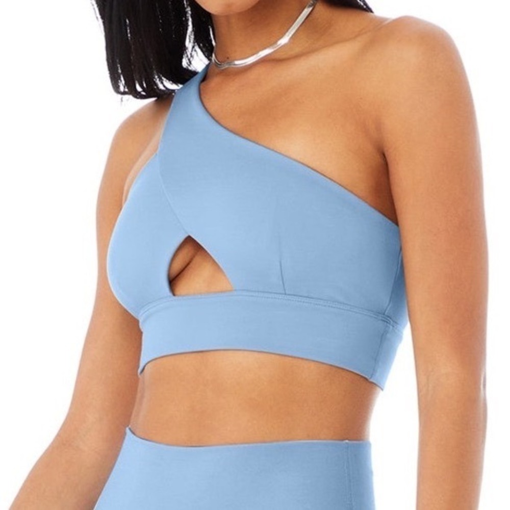 ALO Yoga Diagonal Flex Bra Tile Blue Medium‎